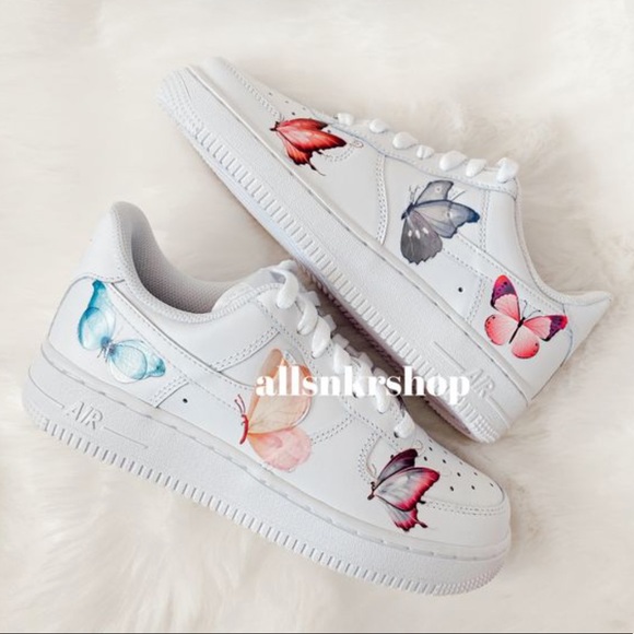 Nike womens air force 1 low custom butterf… - Picture 2 of 3
